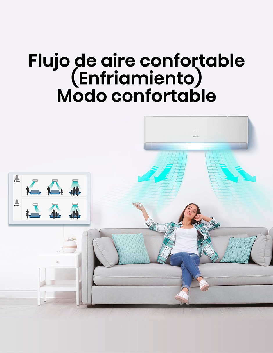 Aire acondicionado mini split inverter No aplica Frío 12000 BTU HS.A.12.110F.ART121KAW 11