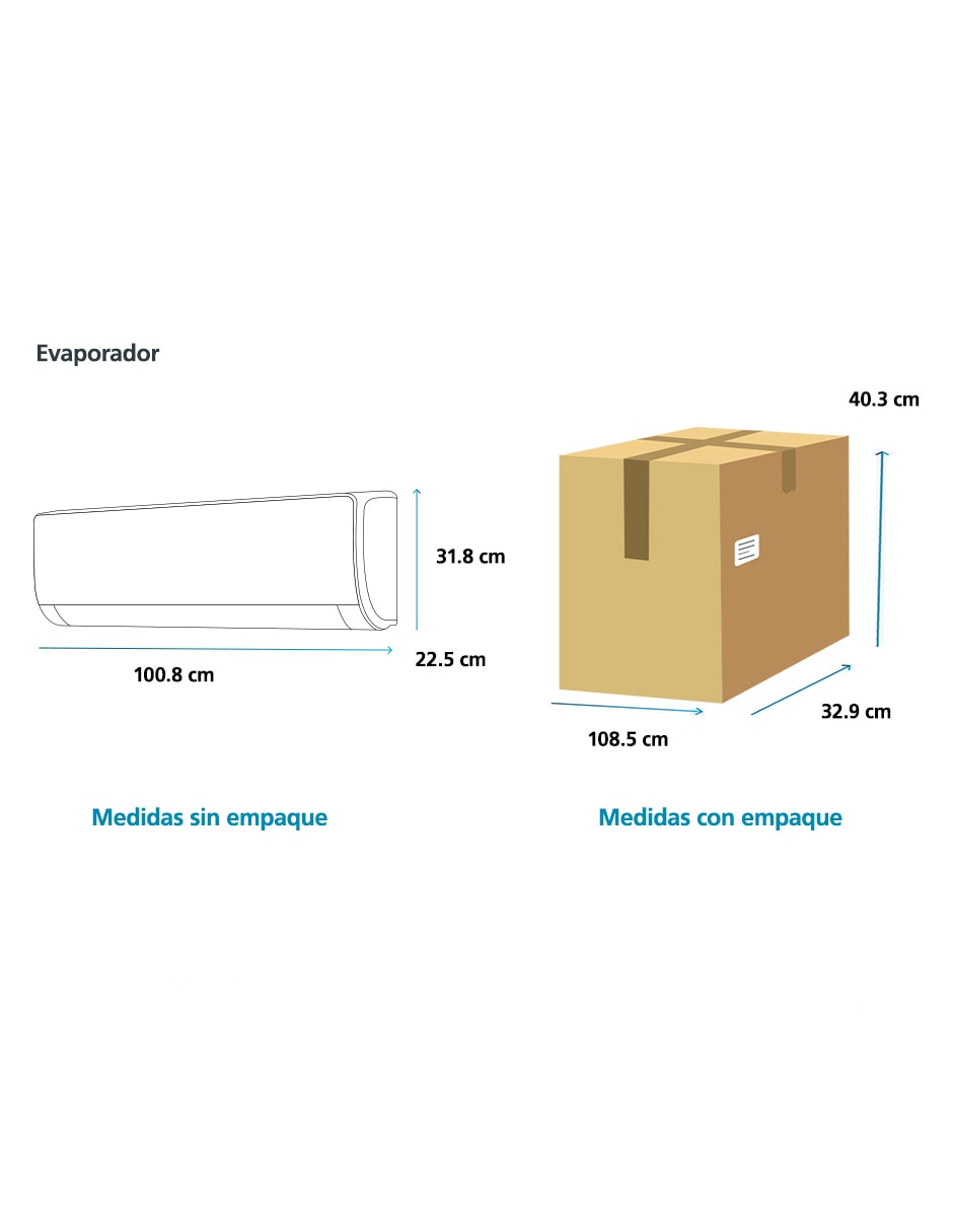 Aire acondicionado mini split Mabe Frío 18000 BTU MMT18CDBWCAM3 220 V