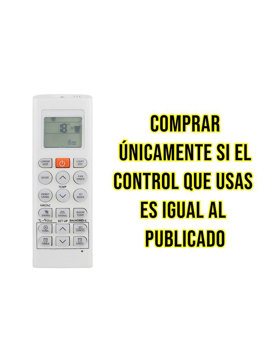 Control remoto para aire acondicionado Control Expert CE-L52 LG Minisplit Inverter AKB75215401
