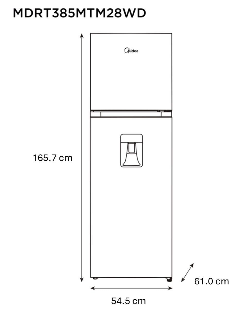 Refrigerador top mount 10 pies cúbicos inverter y no frost MDRT385MTM28WD 5