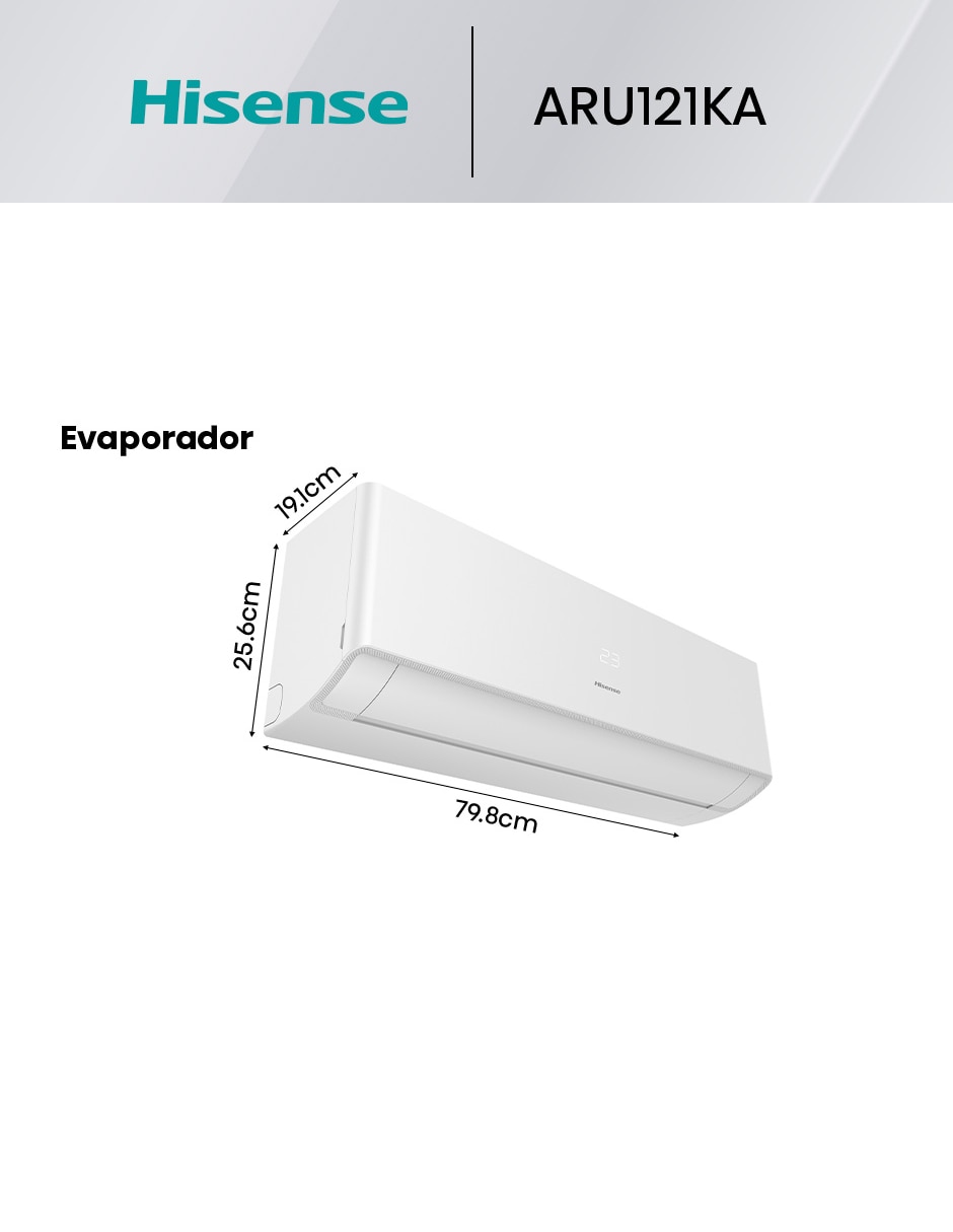 Aire acondicionado mini split inverter Hisense Frío 12000 BTU ARU121KA 115 V