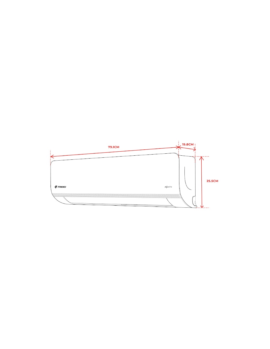 Aire acondicionado mini split frikko avant+ on/off frío y calor 121ha+ 115 v