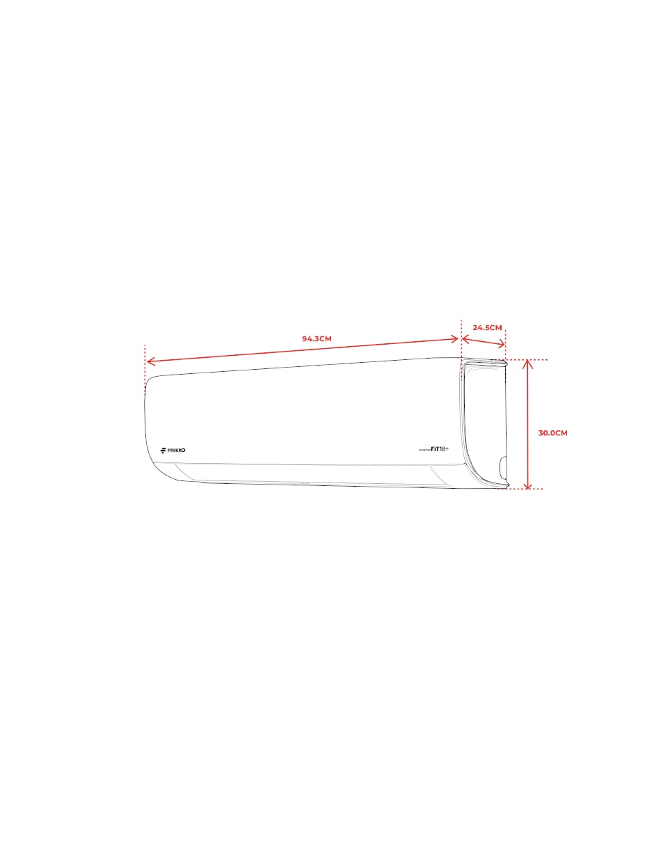 Aire acondicionado mini split Inventer 18000 BTU FIT18+ Frío 182CFIT18+ 230 V 5
