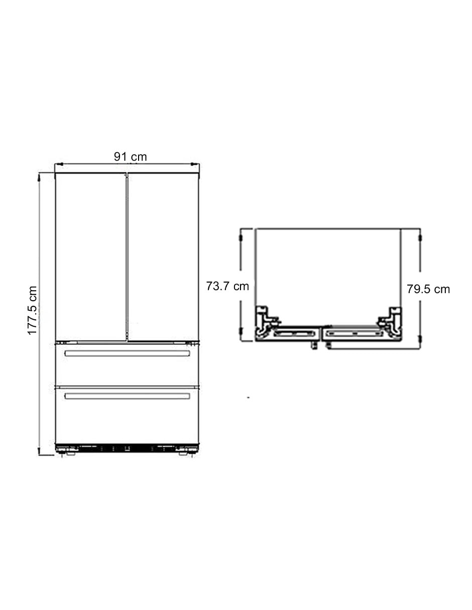 Refrigerador french door Teka 22 pies cúbicos inverter no frost y fábrica de hielos RFD 84950 SS MX