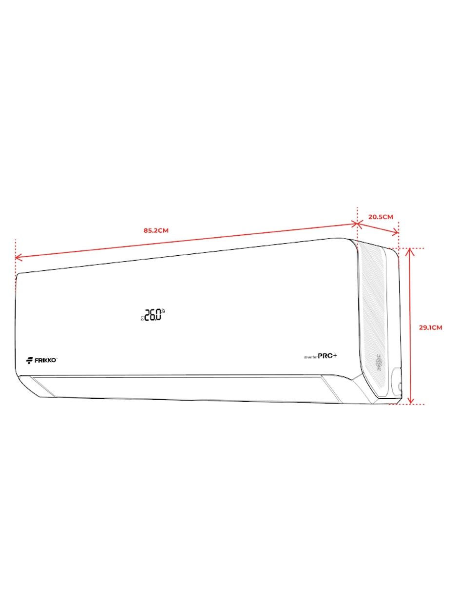 Aire acondicionado mini split inverter INVERTER PRO+ Frío SIN TAMAÑO 121CPRO+ 115 V 5