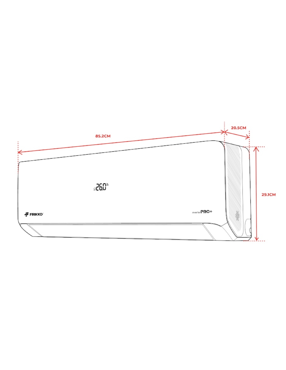 Aire acondicionado mini split inverter INVERTER PRO+ Frío SIN TAMAÑO 122CPRO+ 230 V 5