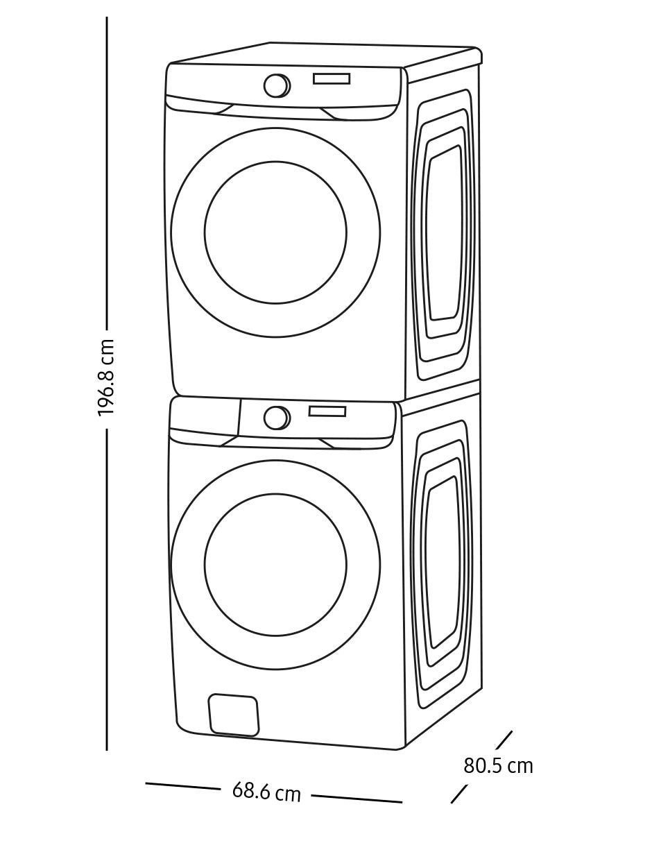 Centro de lavado Samsung Gas natural/LP 26 kg F-WD26D8250VSP