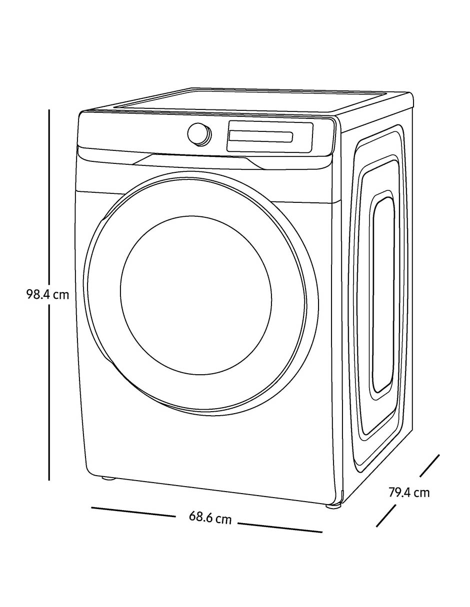 Secadora de gas Samsung de 24 kg con 14 ciclos DVG24C6370P/AX