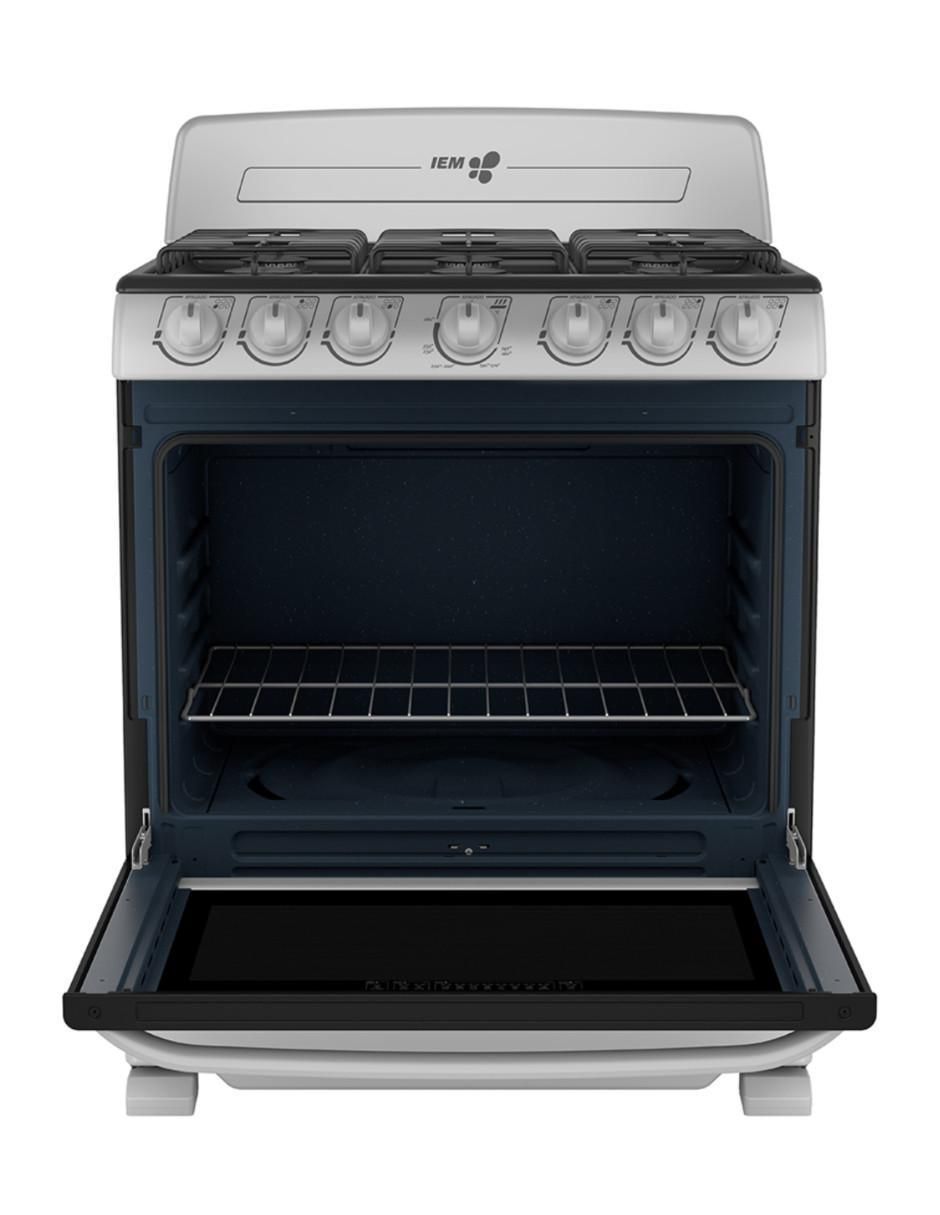 Estufa de piso a gas lp Iem 76 cm EI3520BAPS1 de 6 quemadores