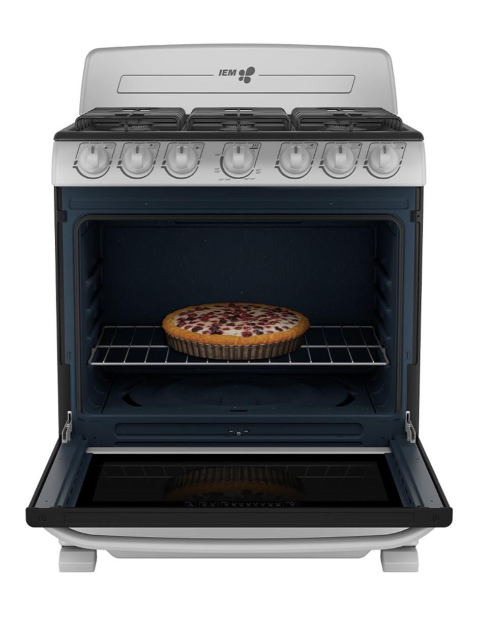 Estufa de piso a gas lp Iem 76 cm EI3520BAPS1 de 6 quemadores
