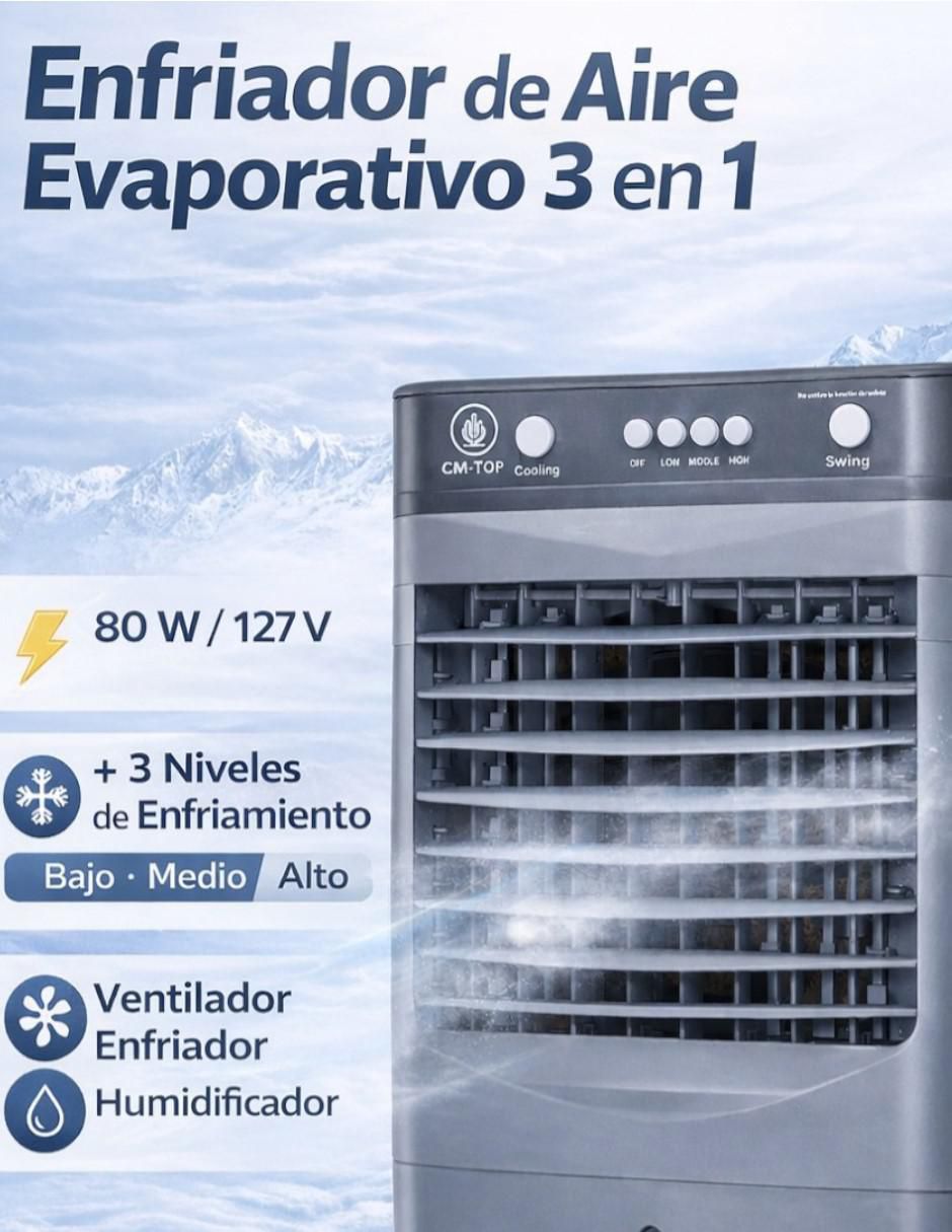 Aire acondicionado portátil 3 en 1 (ventilador, enfriador y humidificador) de 32L frío y calor VEN25 2