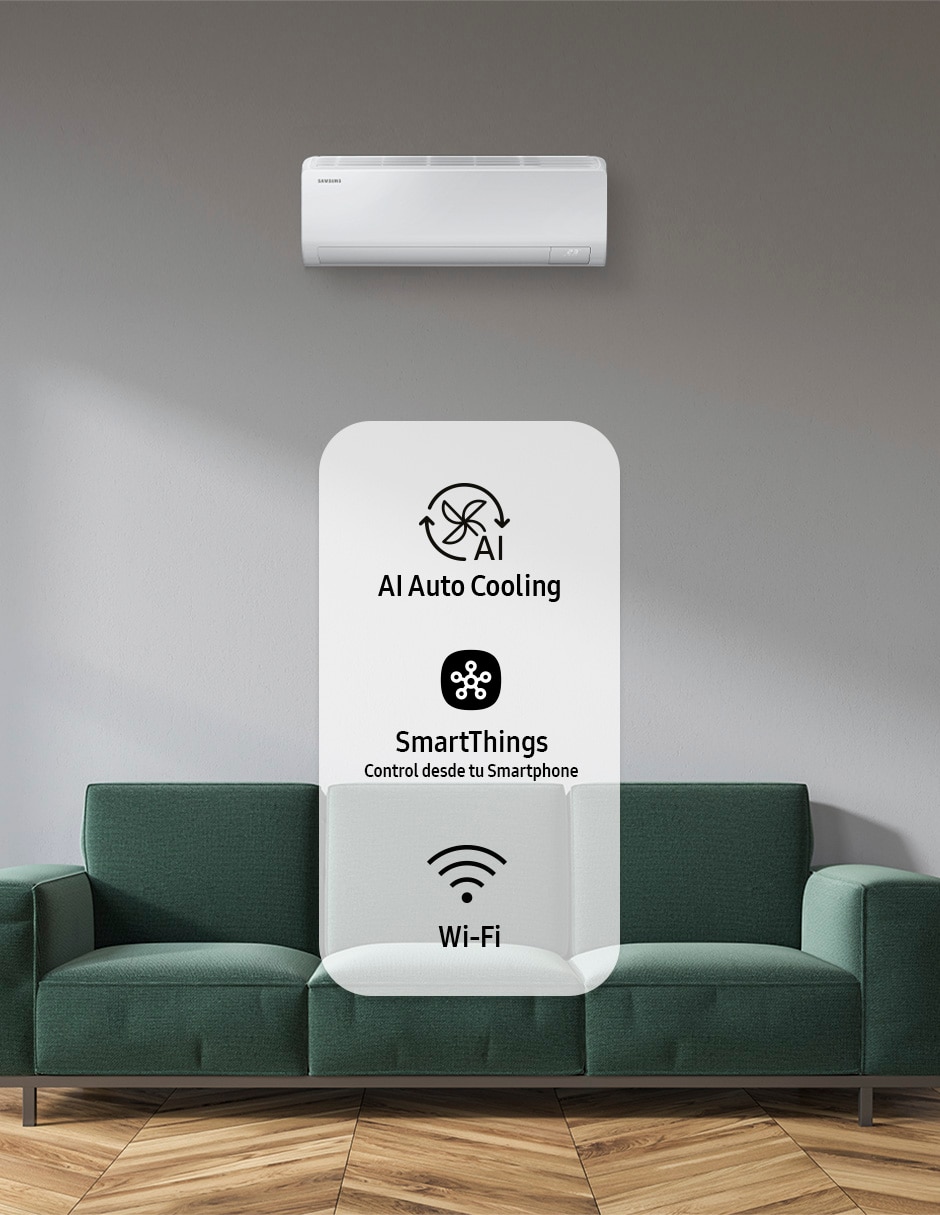 Aire acondicionado mini split inverter Samsung Frío y calor 12000 BTU AR50F12C1LH/AX 220 V