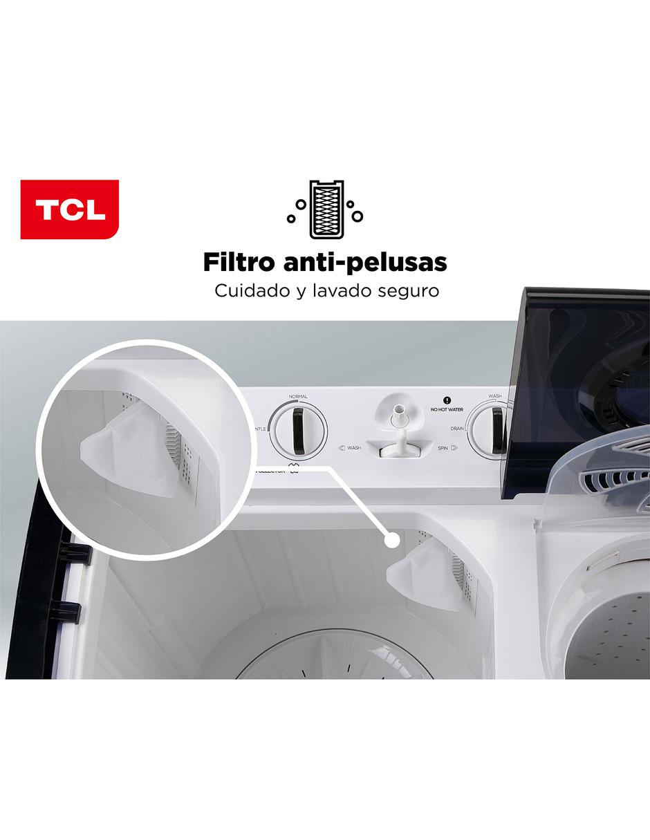 Lavadora doble tina Tcl 14 kg semiautomática carga superior twt14s