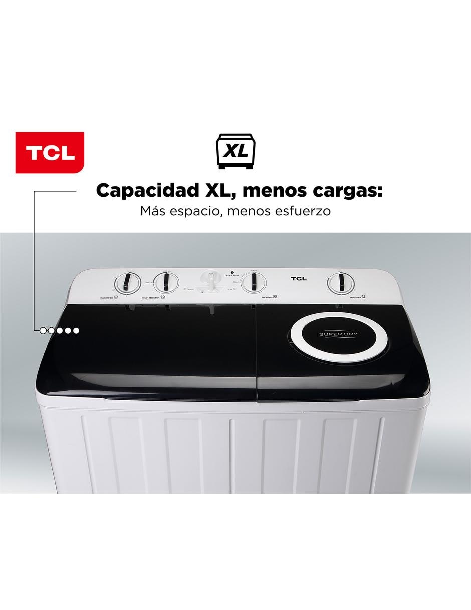 Lavadora Tcl doble tina 20 kg semiautomática carga superior twt20s 3