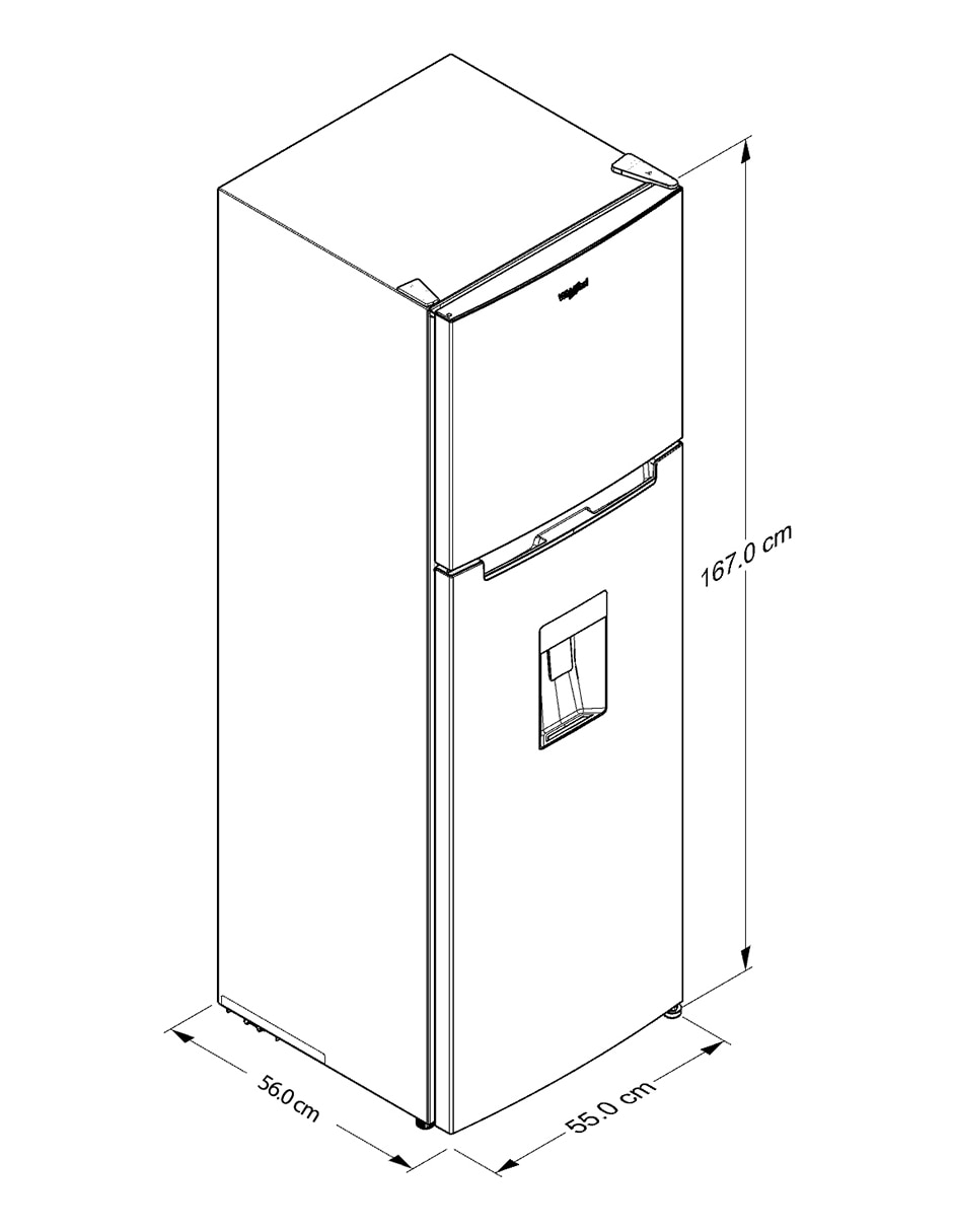 Refrigerador Top mount No aplica 9 pies cúbicos Tecnología Inverter y No WT32409D 10