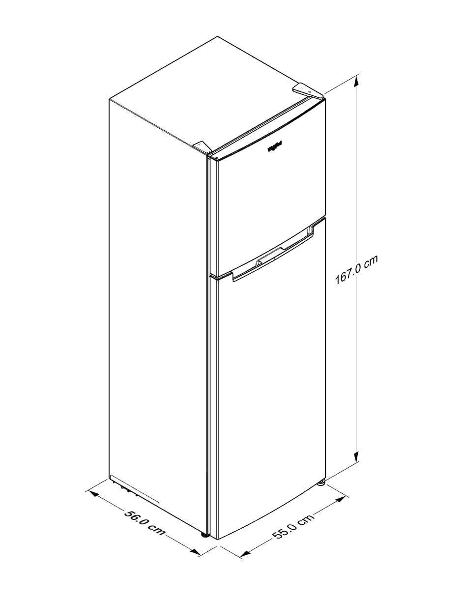 Refrigerador Top mount No aplica 9 pies cúbicos Tecnología Inverter y No WT02409D 10