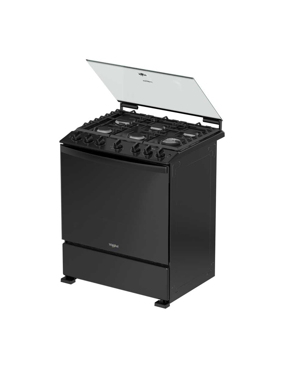 Estufa de piso a Gas LP Whirlpool 76.2 cm WFR7000B de 6 quemadores