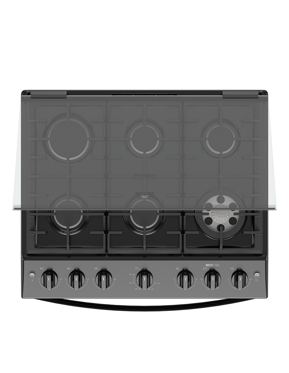 Estufa de piso a Gas LP Whirlpool 76.2 cm WFR7000B de 6 quemadores