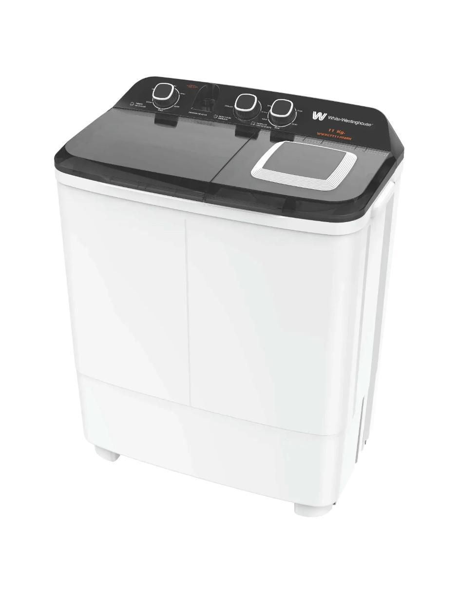 Lavadora doble tina Westinghouse 11 kg semiautomática carga superior wwxctt11703bk