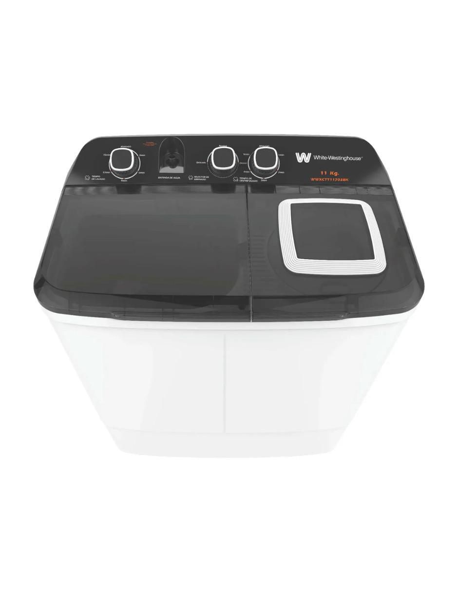 Lavadora doble tina Westinghouse 11 kg semiautomática carga superior wwxctt11703bk