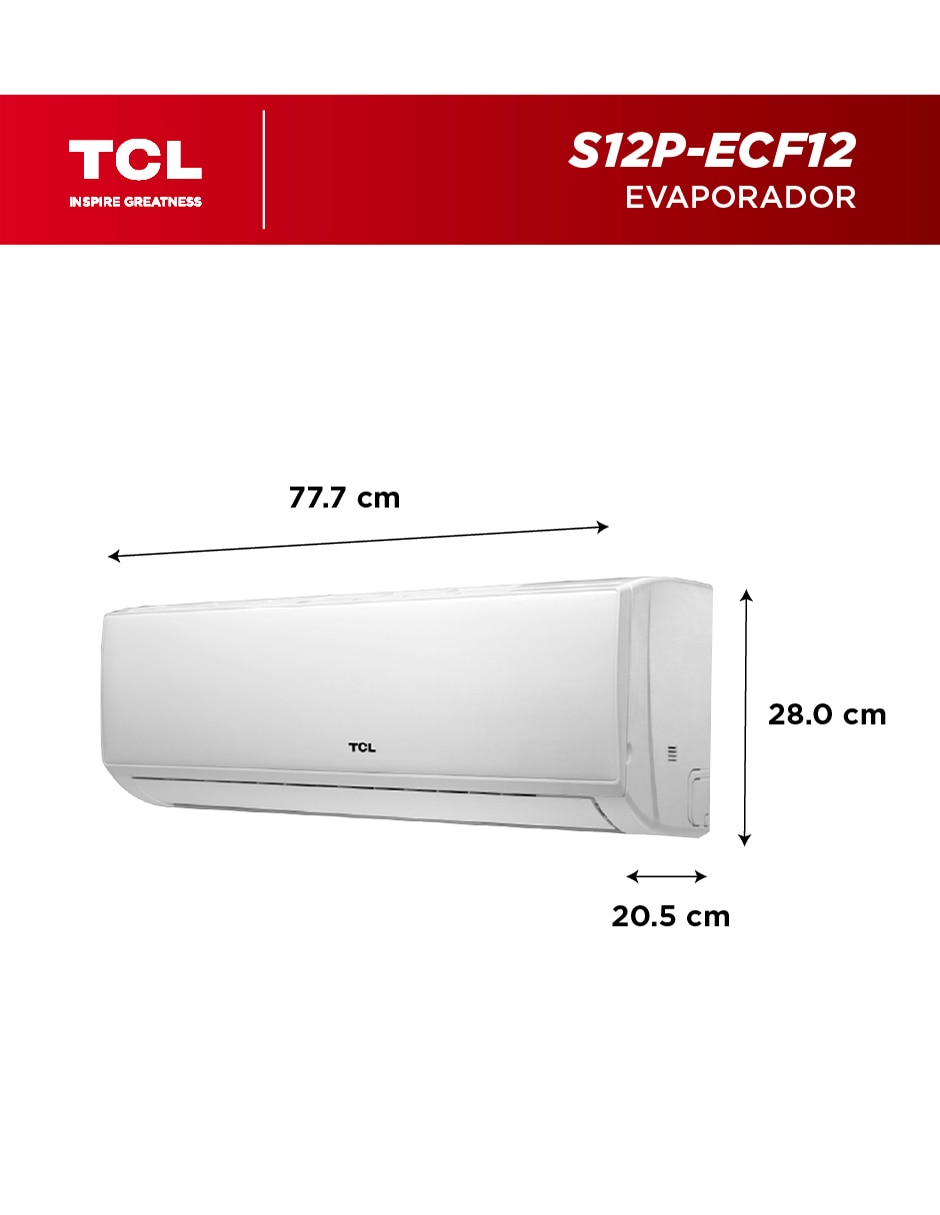 Aire acondicionado mini split Tcl On/Off Elite Frío 12000 BTU S12P-ECF12 100 V 4