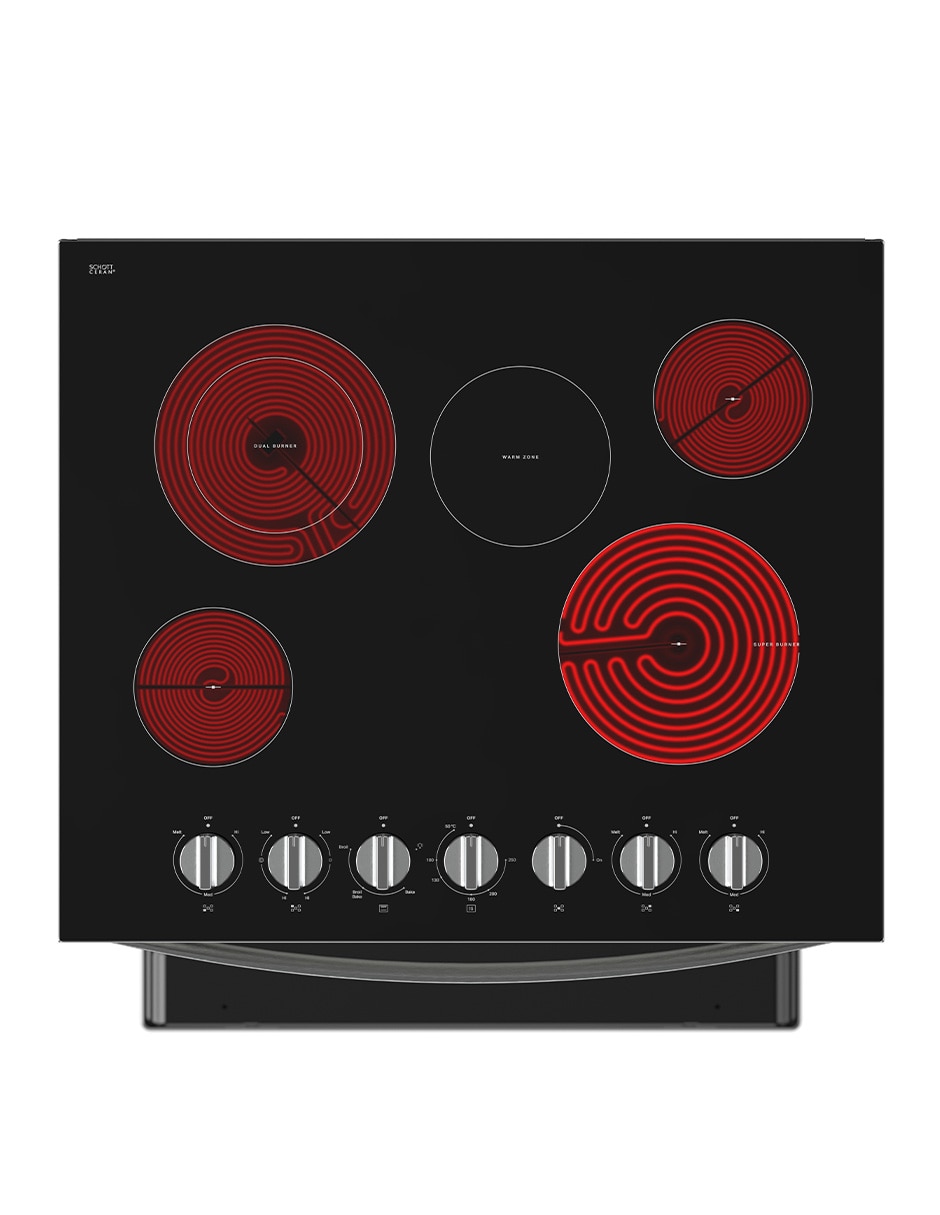 Estufa de piso eléctrica Whirlpool 75.9 cm WFRE2420D de 5 quemadores