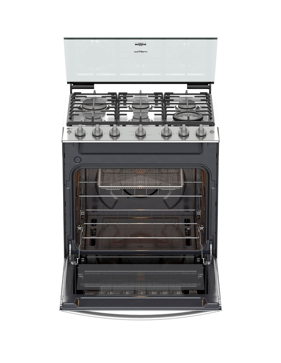 Estufa de piso a Gas LP Whirlpool 76 cm wfr7050s de 6 quemadores
