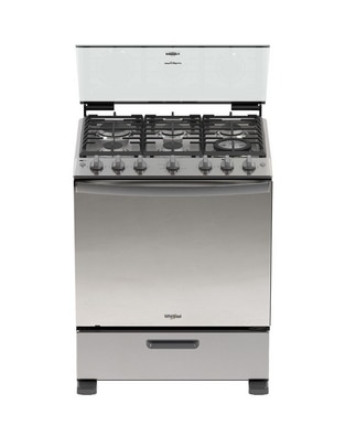 Estufa de piso a gas lp Whirlpool 76 cm WFR7250S de 6 quemadores
