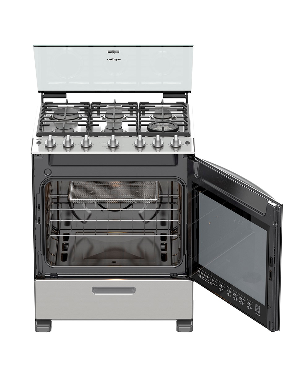 Estufa de piso a gas lp Whirlpool 76 cm WFR7250S de 6 quemadores