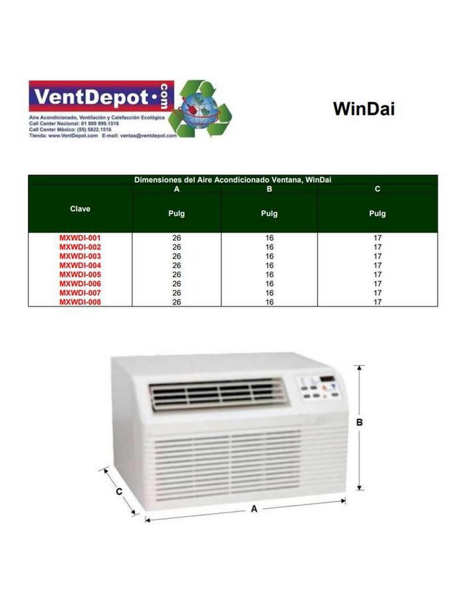 Aire acondicionado de ventana Frío y calor 5000 BTU MXWDI-001 5 V 3