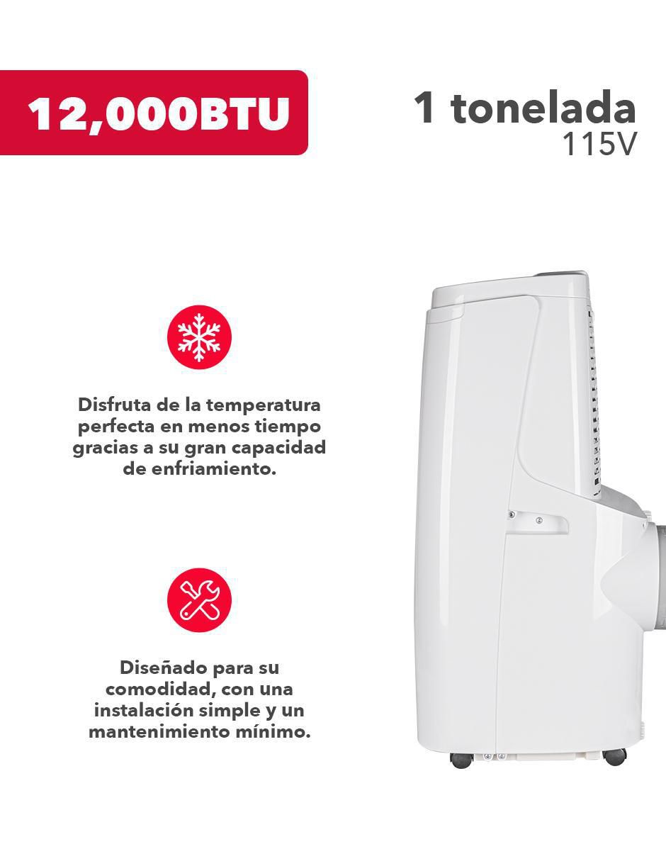Aire acondicionado portátil Frío 12000 BTU APT12P 115 V