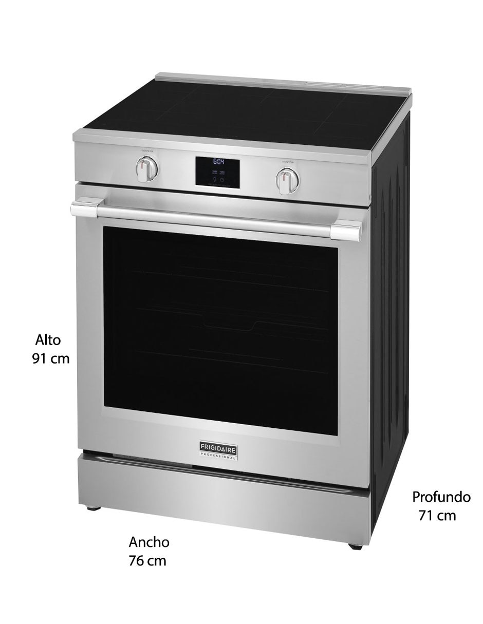 Estufa de piso eléctrica 76cm pcfi3080af de 5 quemadores 2