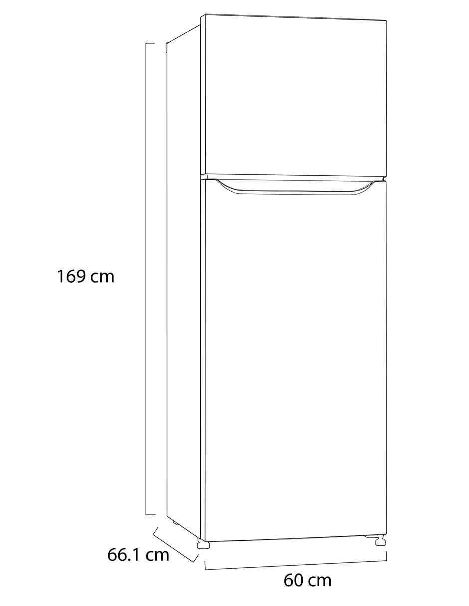 Refrigerador top mount 11 pies cúbicos no frost inverter GT35BP 2