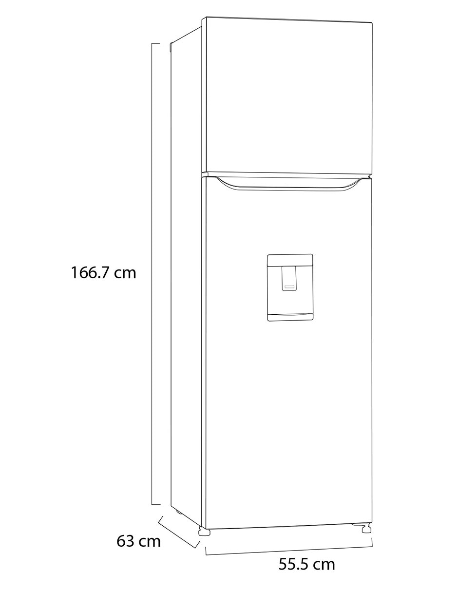 Refrigerador top mount Lg 9 pies cúbicos inverter no frost GT32WP