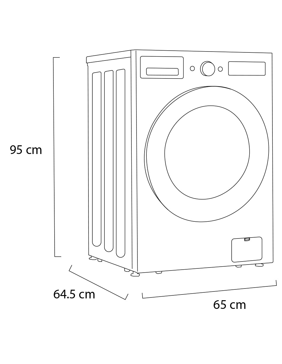 Lavasecadora LG eléctrica 16 kg 8 kg Wd16ewnts6p