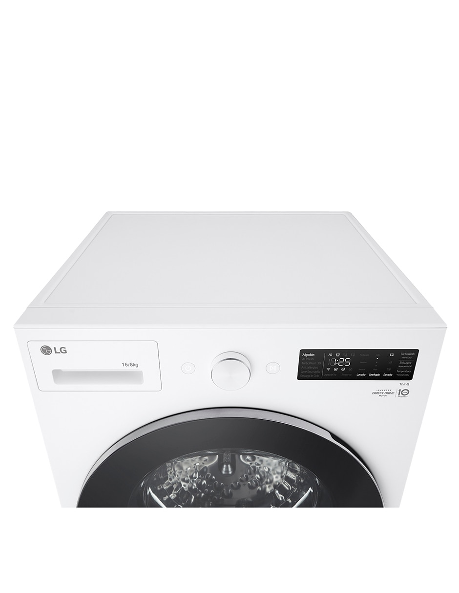 Lavasecadora LG eléctrica 16 kg 8 kg Wd16ewnts6p