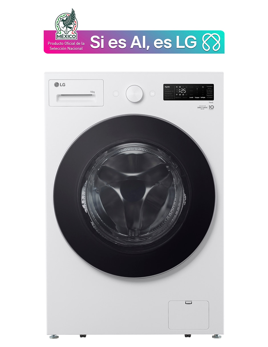 Lavadora Lg 16 kg automática carga frontal wm16ewnts6p