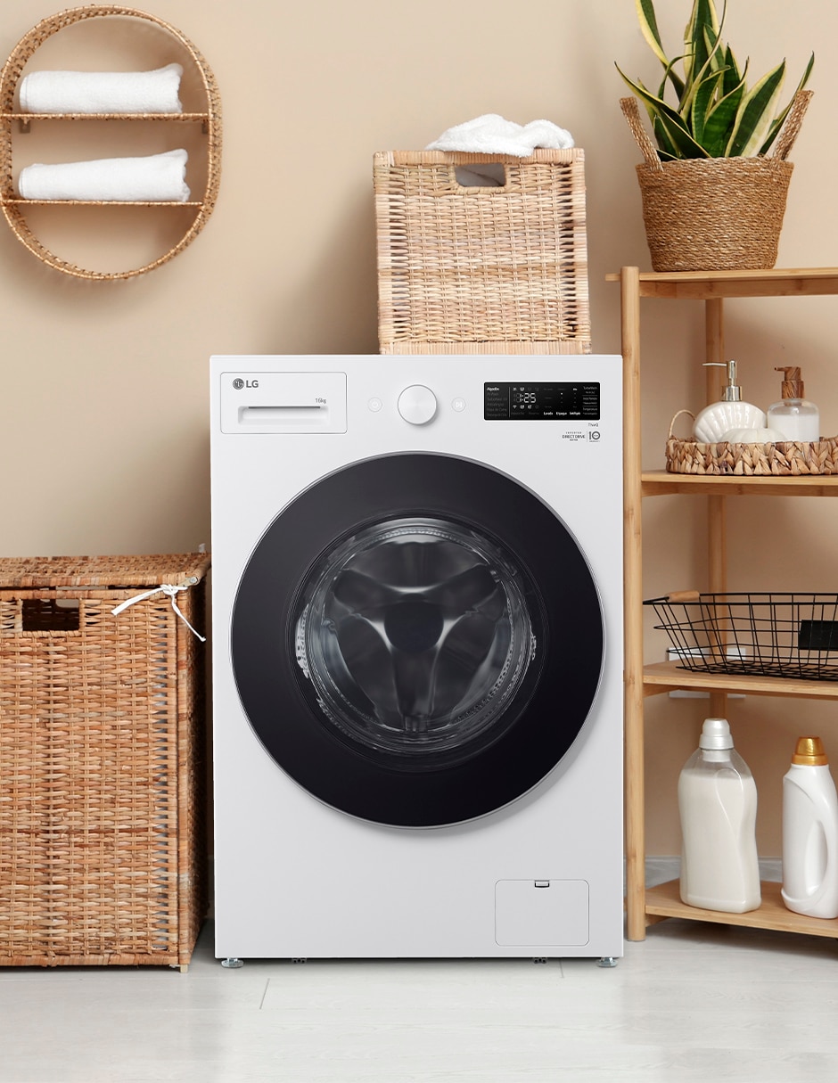Lavadora Lg 16 kg automática carga frontal wm16ewnts6p