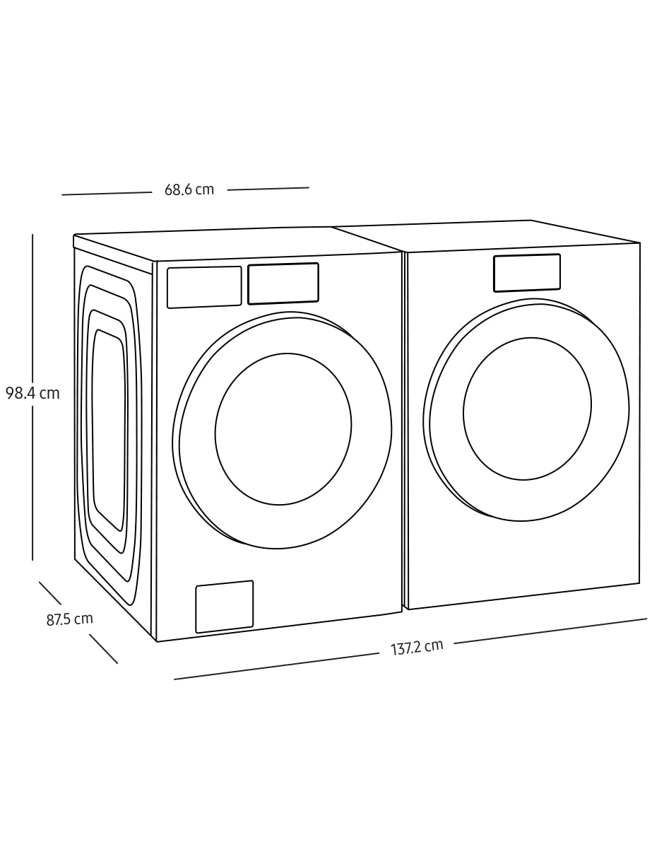 Centro de lavado gas natural/LP 26 kg F-WD90F26AUDSP 8