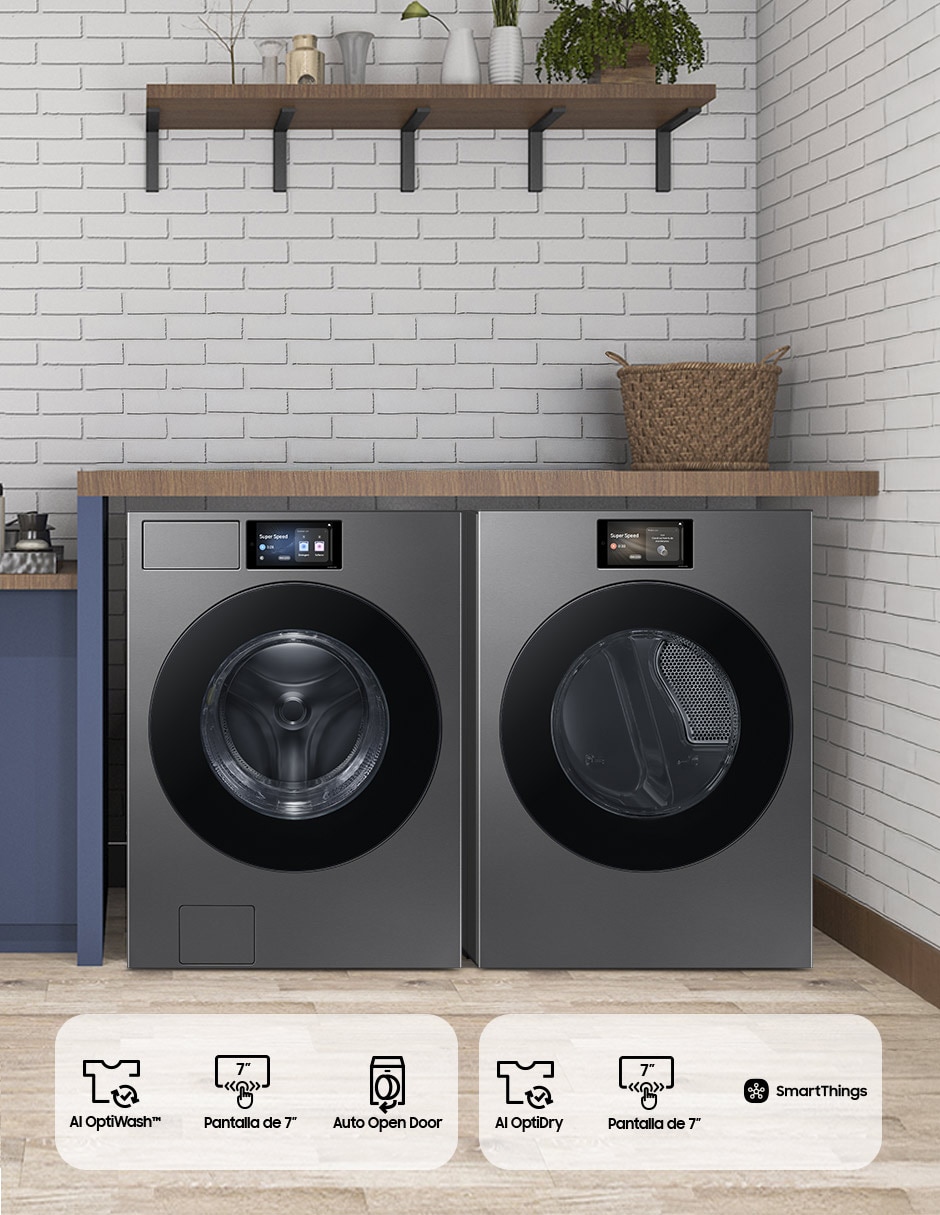 Combo lavadora + Secadora gas natural/lp 26 kg F-WD90F26AUDSP 8