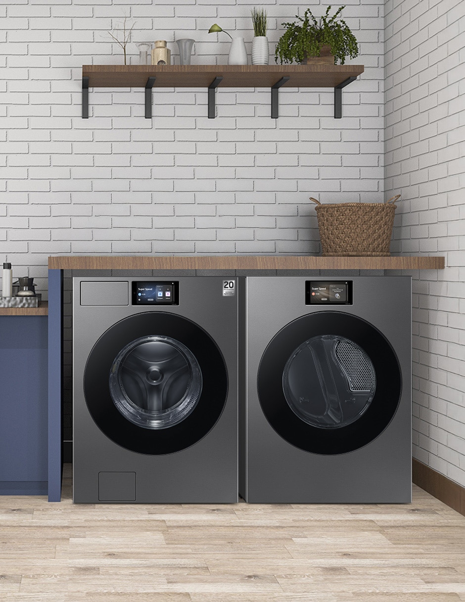 Combo lavadora + secadora Samsung gas natural/LP 26 kg F-WD90F26AUDSP