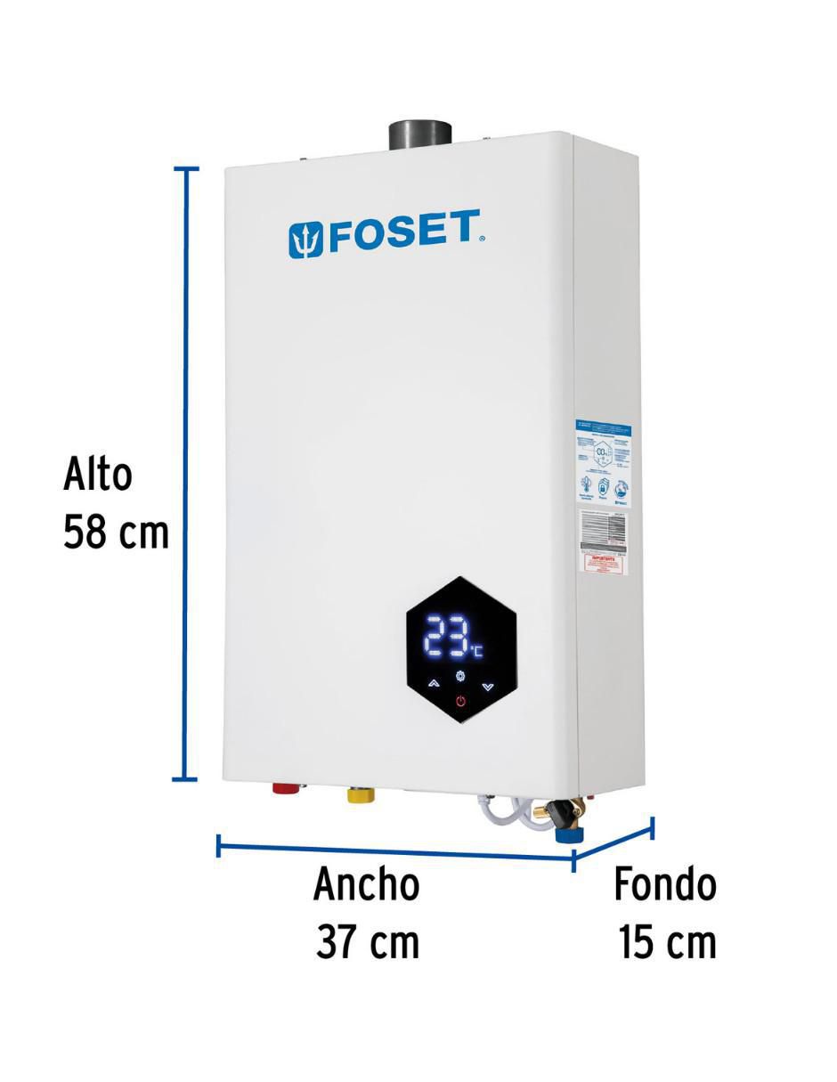 Calentador instantáneo Foset Modulante 2 servicios 14 L gas LP