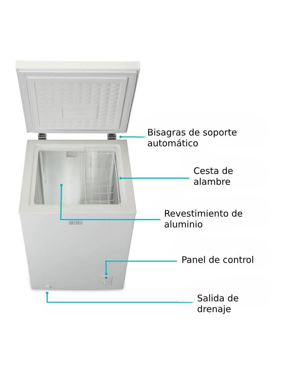 Congelador Black + Decker bcfk356 vertical 3.5 pies cúbicos