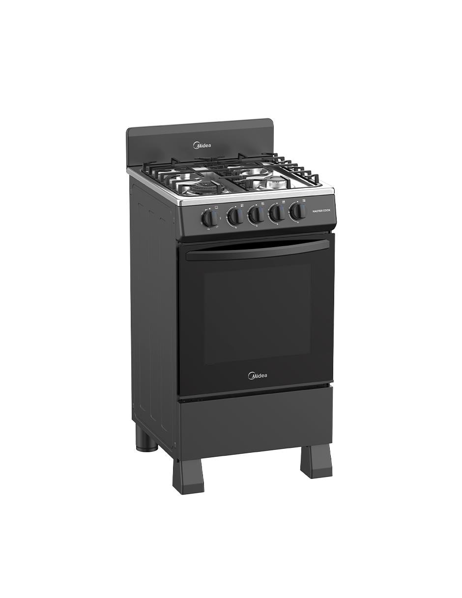 Estufa de piso a gas lp Midea Mastercook 49.3 cm MGS20FS1BIABB de 4 quemadores