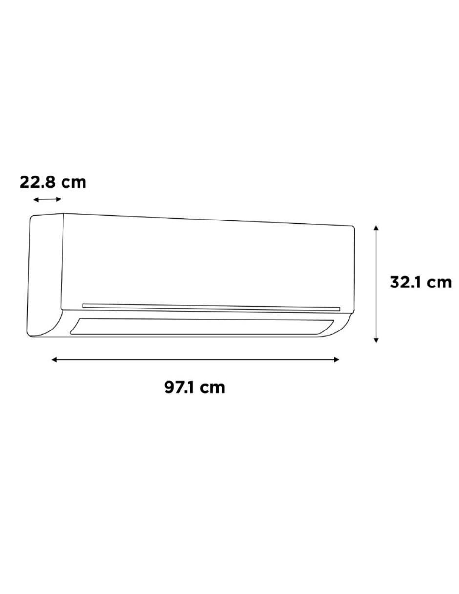 Aire acondicionado mini split Midea Frío y calor 18000 BTU MAS18H2AGS 220 V