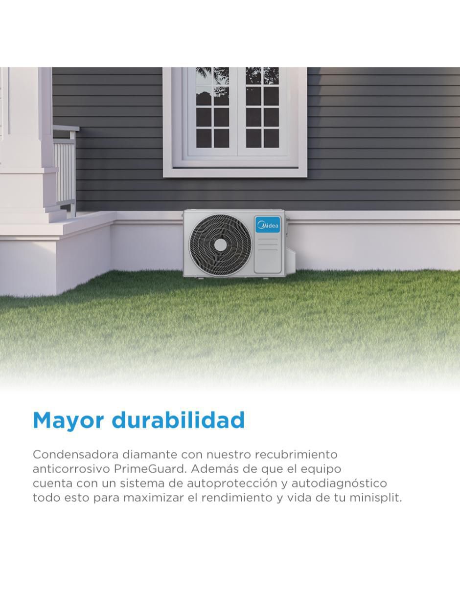 Aire acondicionado mini split Midea Frío y calor 18000 BTU MAS18H2AGS 220 V