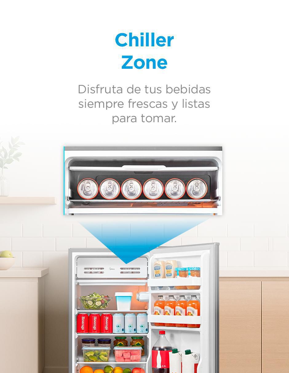 Frigobar midea mdrd142fgm50 3 pies "cúbicos"