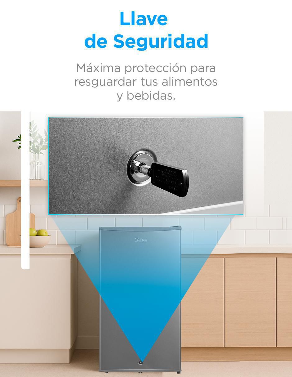 Frigobar midea mdrd142fgm50 3 pies "cúbicos"