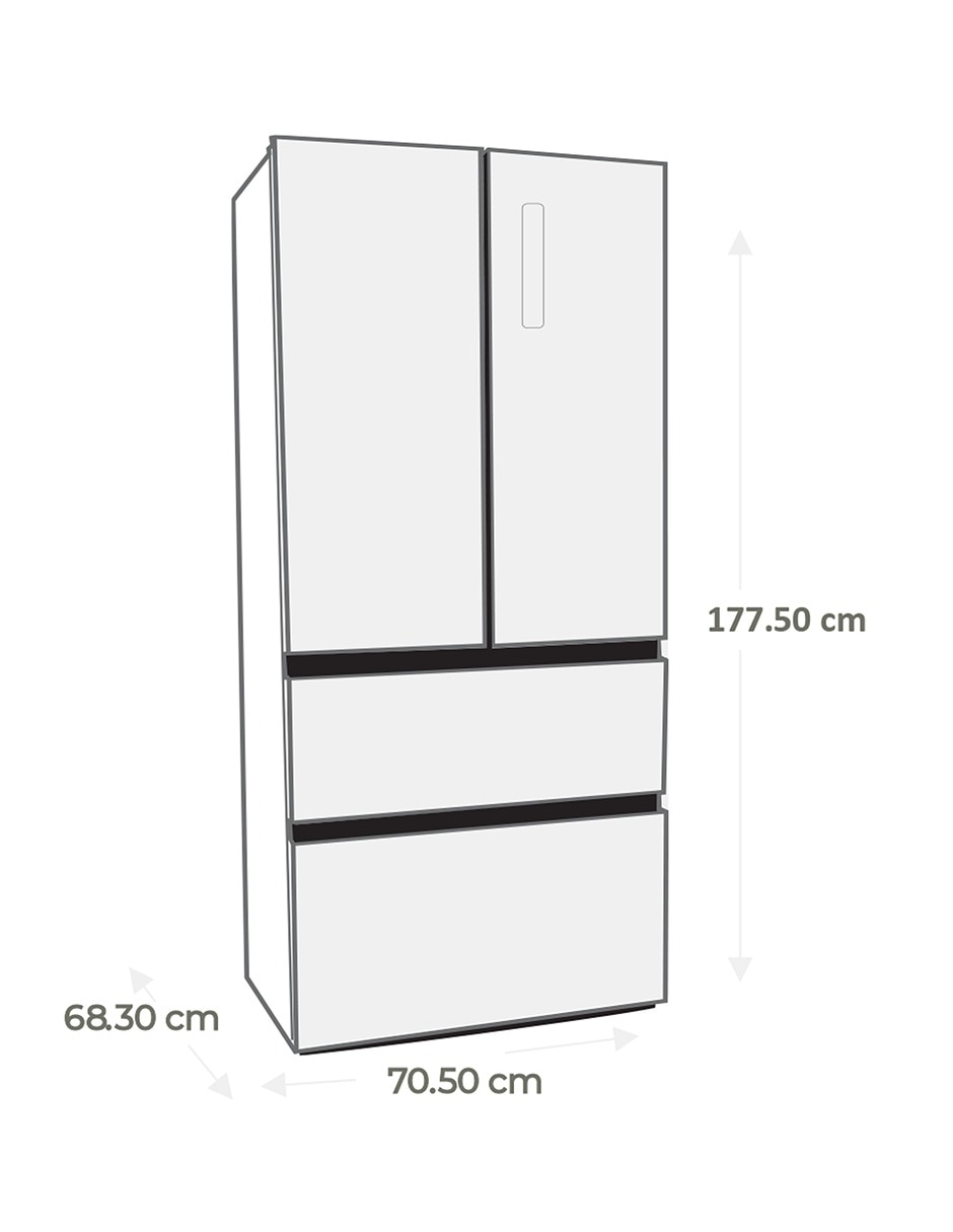 Refrigerador Bottom Mount 14 pies cúbicos tecnología inverter tecnología no frost HFM410LPLSS0 8