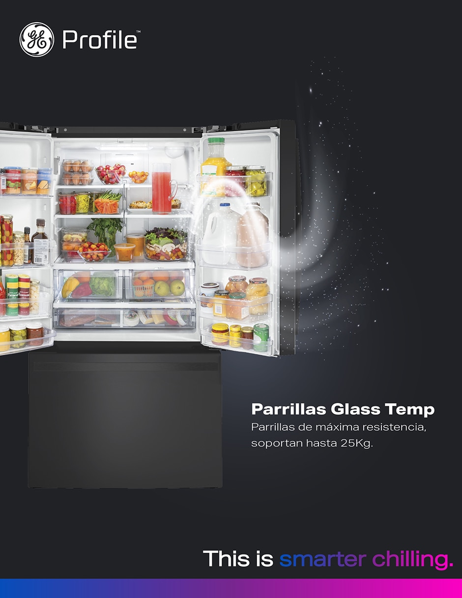 Refrigerador french door Ge Profile 22 pies cúbicos tecnología no frost PWN22JBWCKB
